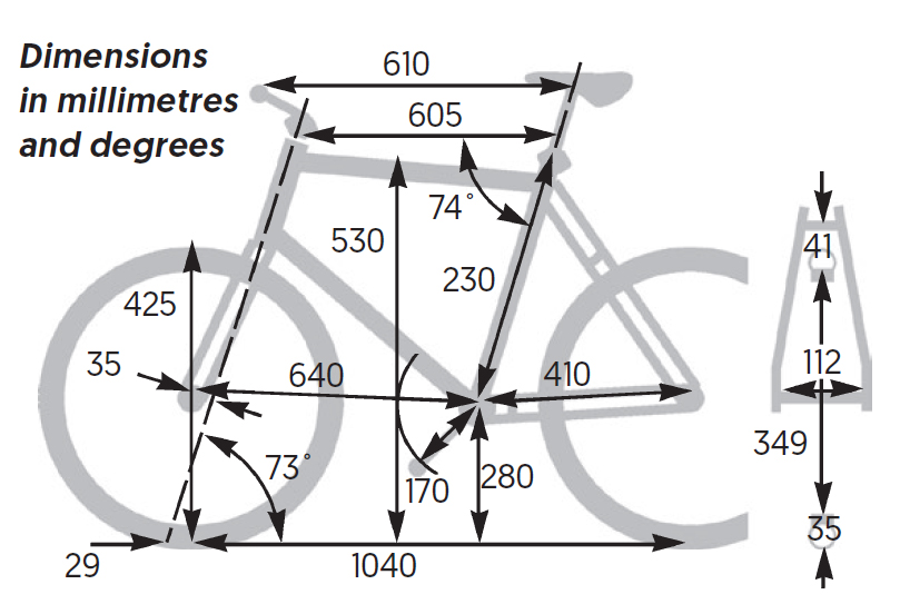 Folded best sale brompton dimensions